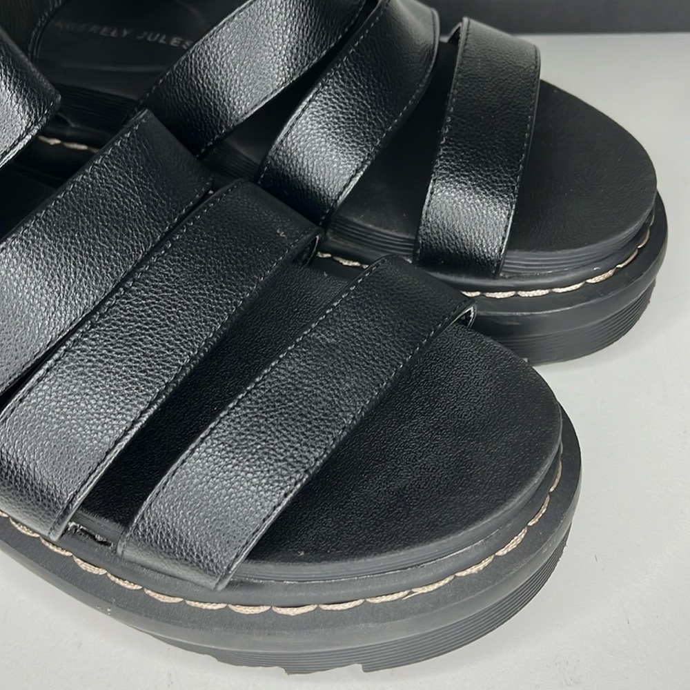 Sincerely Jules Model Daring Black Chunky Platform Sandals Women's Size 6 M - Picture 12 of 16